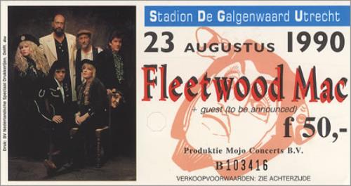 Fleetwood Mac Concert Ticket concert ticket Dutch MACTICO412764