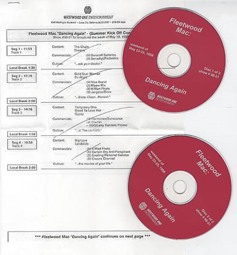 Fleetwood Mac Dancing Again 2 CD album set (Double CD) US MAC2CDA220406