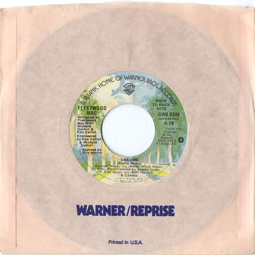 Fleetwood Mac Dreams 7" vinyl single (7 inch record / 45) US MAC07DR614922