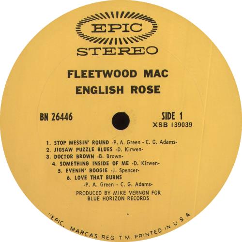 Fleetwood Mac English Rose vinyl LP album (LP record) US MACLPEN718004