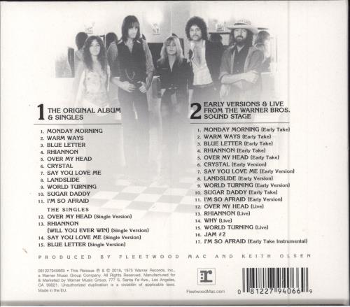 Fleetwood Mac Fleetwood Mac: Expanded Edition 2 CD album set (Double CD) US MAC2CFL784268