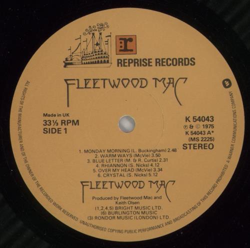 Fleetwood Mac Fleetwood Mac vinyl LP album (LP record) UK MACLPFL417327