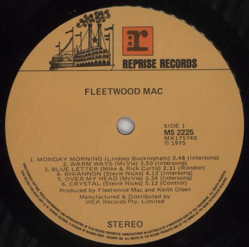Fleetwood Mac Fleetwood Mac vinyl LP album (LP record) Australian MACLPFL860283