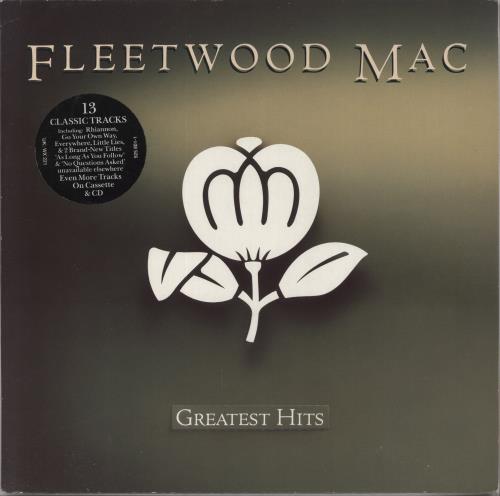 Fleetwood Mac Greatest Hits + Hype Sticker & Promo Sticker vinyl LP album (LP record) UK MACLPGR847865