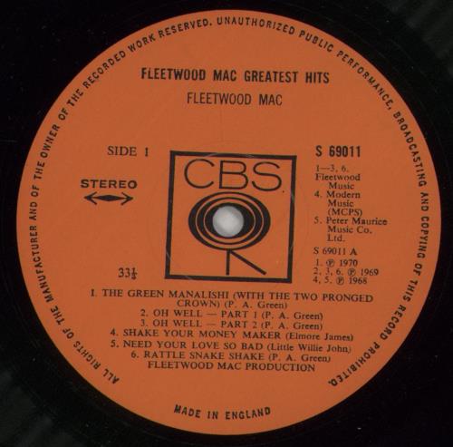 Fleetwood Mac Greatest Hits - 1st - EX vinyl LP album (LP record) UK MACLPGR568897