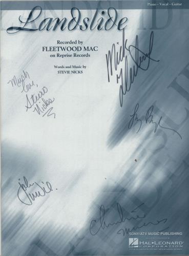 Fleetwood Mac Landslide - Fully Autographed sheet music US MACSMLA648064