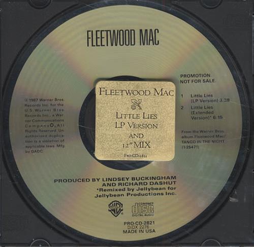 Fleetwood Mac Little Lies CD single (CD5 / 5") US MACC5LI52916