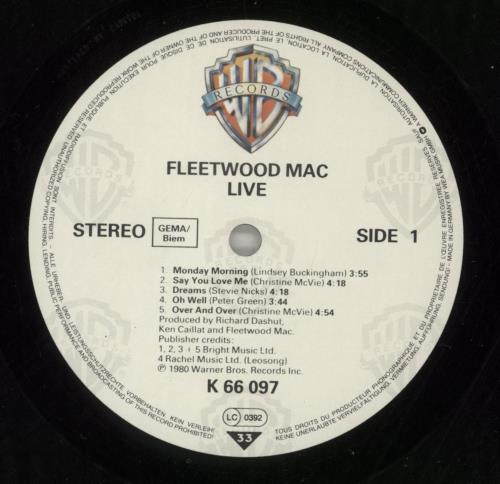 Fleetwood Mac Live 2-LP vinyl record set (Double LP Album) German MAC2LLI572779