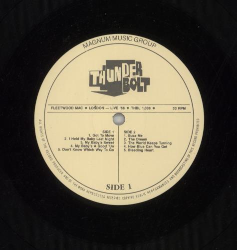 Fleetwood Mac London Live '68 vinyl LP album (LP record) UK MACLPLO771432