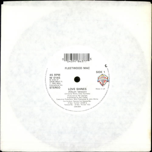 Fleetwood Mac Love Shines 7" vinyl single (7 inch record / 45) UK MAC07LO518125