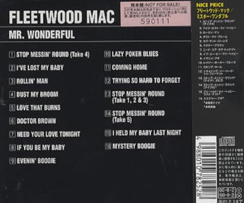 Fleetwood Mac Mr. Wonderful CD album (CDLP) Japanese MACCDMR352064