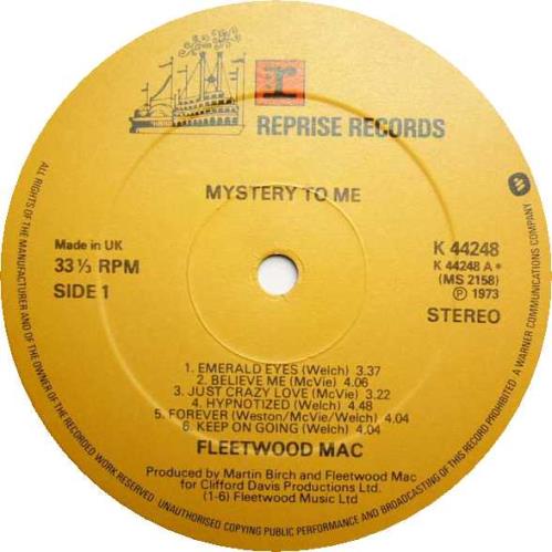 Fleetwood Mac Mystery To Me - 2nd vinyl LP album (LP record) UK MACLPMY89913