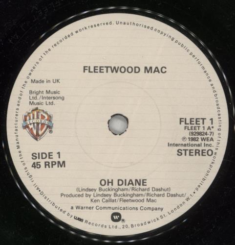 Fleetwood Mac Oh Diane 7" vinyl single (7 inch record / 45) UK MAC07OH200324