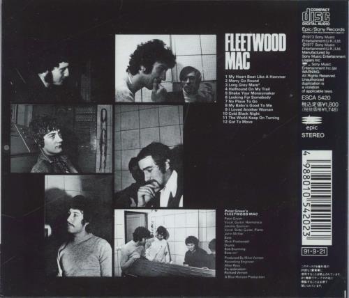 Fleetwood Mac Peter Green's Fleetwood Mac CD album (CDLP) Japanese MACCDPE65296