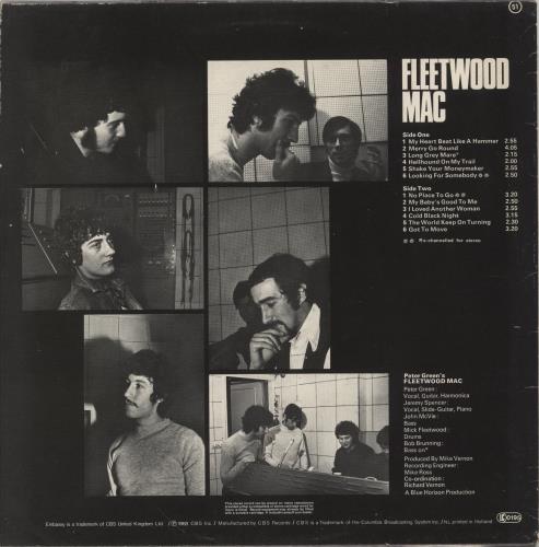 Fleetwood Mac Peter Green's Fleetwood Mac vinyl LP album (LP record) Dutch MACLPPE857593