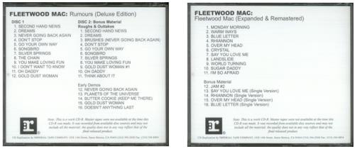 Fleetwood Mac Remastered Series CD-R acetate US MACCRRE532901