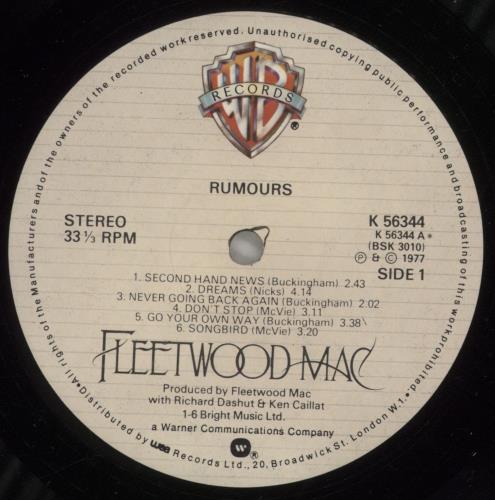 Fleetwood Mac Rumours - 3rd vinyl LP album (LP record) UK MACLPRU236463