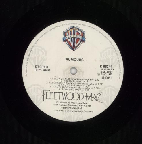 Fleetwood Mac Rumours - 80s vinyl LP album (LP record) German MACLPRU870298