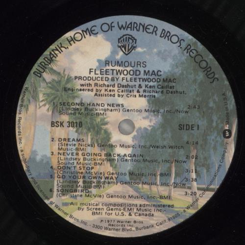 Fleetwood Mac Rumours - EX vinyl LP album (LP record) US MACLPRU875395