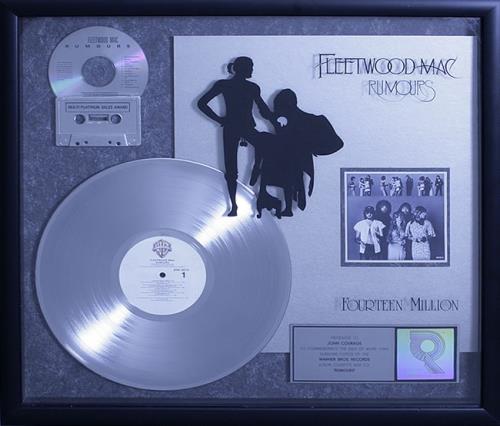 Fleetwood Mac Rumours - Multi Platinum RIAA award disc US MACAWRU536926