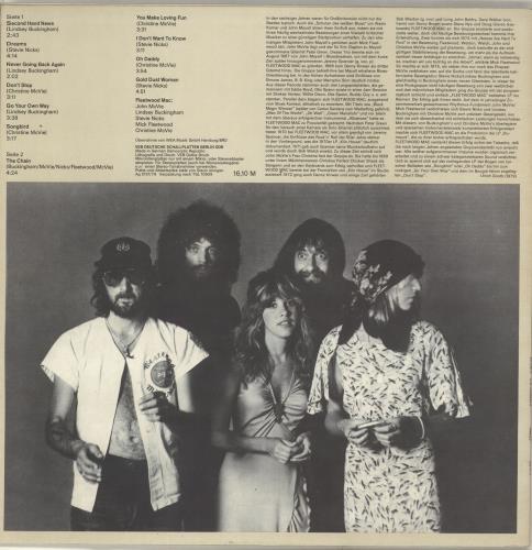 Fleetwood Mac Rumours vinyl LP album (LP record) German MACLPRU244395
