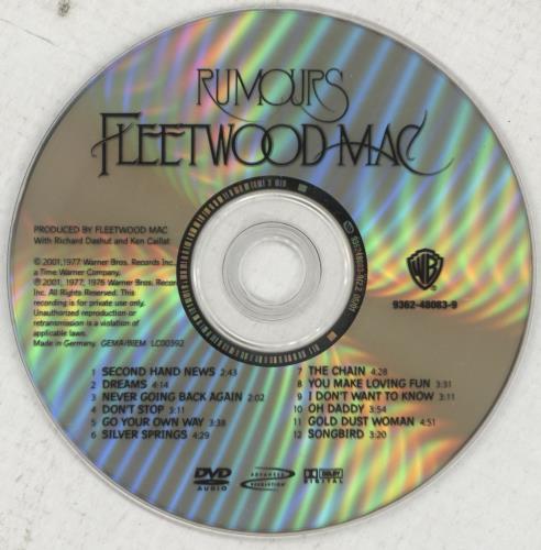 Fleetwood Mac Rumours DVD-Audio disc US MACADRU536621