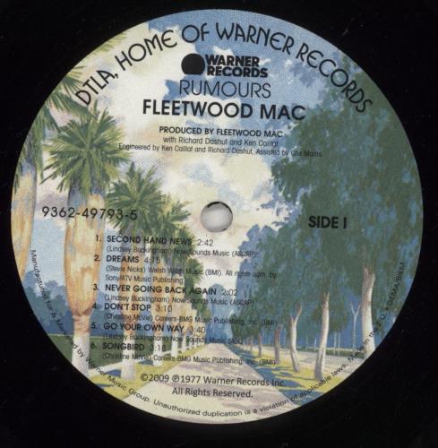 Fleetwood Mac Rumours vinyl LP album (LP record) UK MACLPRU874658