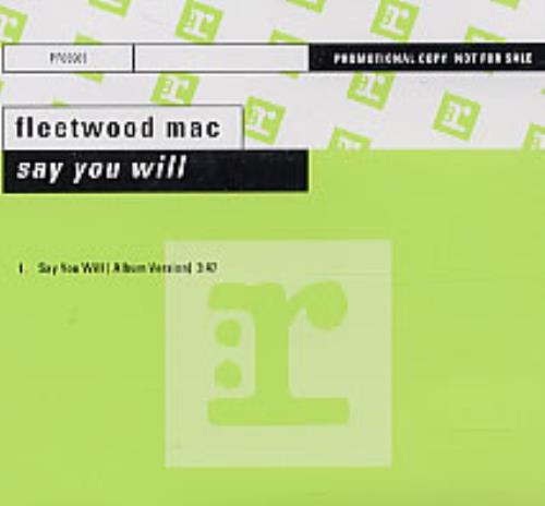 Fleetwood Mac Say You Will CD single (CD5 / 5") UK MACC5SA248390