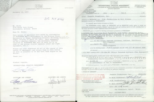 Fleetwood Mac Seven Signed Contracts memorabilia US MACMMSE543896