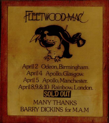 Fleetwood Mac Sold Out memorabilia UK MACMMSO537120