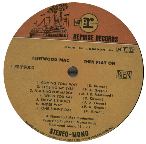 Fleetwood Mac Then Play On vinyl LP album (LP record) Lebanese MACLPTH580208