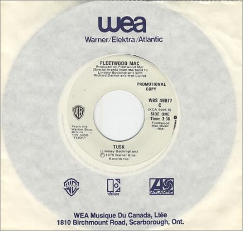 Fleetwood Mac Tusk 7" vinyl single (7 inch record / 45) Canadian MAC07TU257006