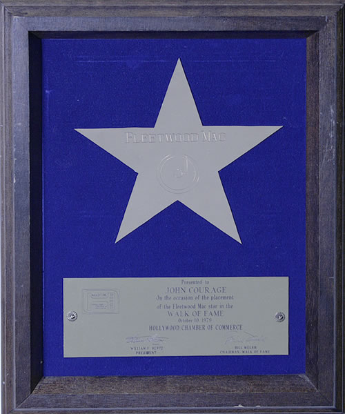Fleetwood Mac Walk Of Fame award disc US MACAWWA537116