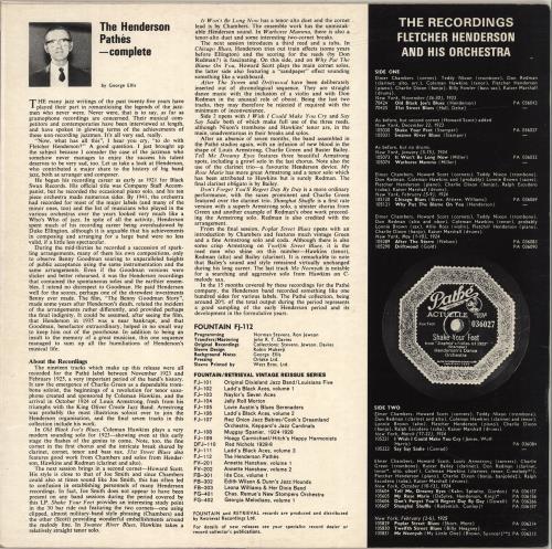 Fletcher Henderson Fletcher Henderson And His Orchestra vinyl LP album (LP record) UK FEHLPFL689749