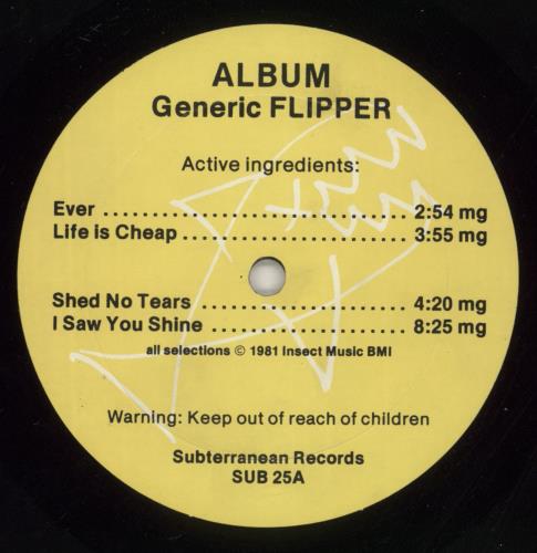 Flipper Album - Generic Flipper vinyl LP album (LP record) US FDULPAL868108