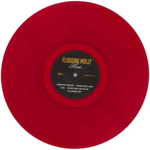 Flogging Molly Float - Red Vinyl vinyl LP album (LP record) US FBXLPFL866634