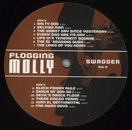 Flogging Molly Swagger vinyl LP album (LP record) UK FBXLPSW866668