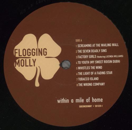 Flogging Molly Within A Mile Of Home vinyl LP album (LP record) US FBXLPWI866648