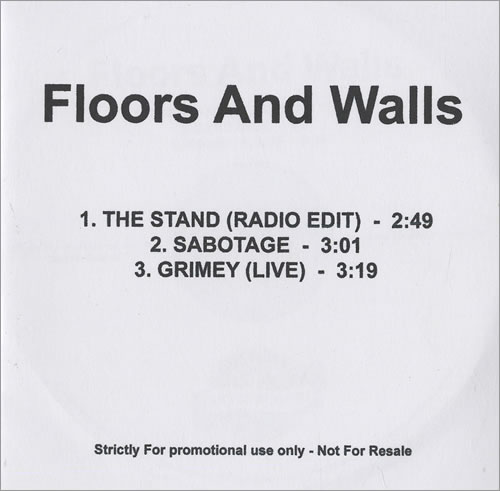 Floors + Walls The Stand CD-R acetate UK F+WCRTH472413