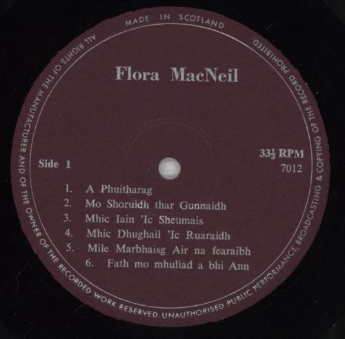 Flora MacNeil Flora vinyl LP album (LP record) UK FM6LPFL835118