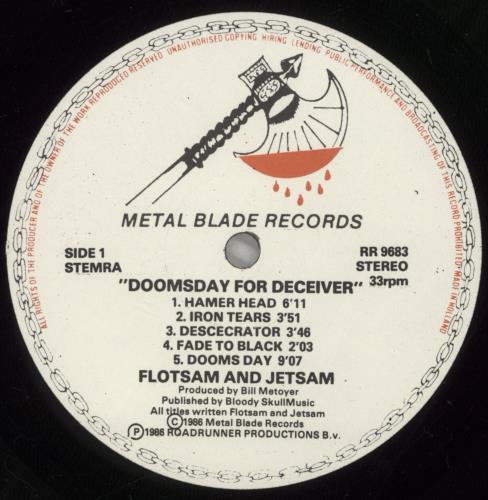 Flotsam And Jetsam Doomsday For The Deceiver vinyl LP album (LP record) Dutch F&JLPDO391636