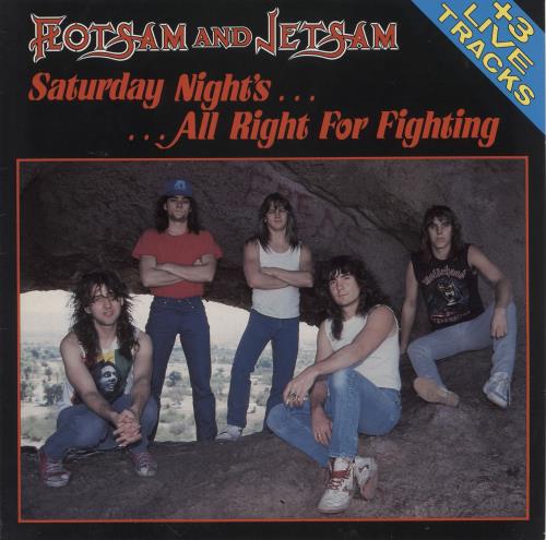 Flotsam And Jetsam Saturday Night's All Right For Fighting 12" vinyl single (12 inch record / Maxi-single) Dutch F&J12SA412461