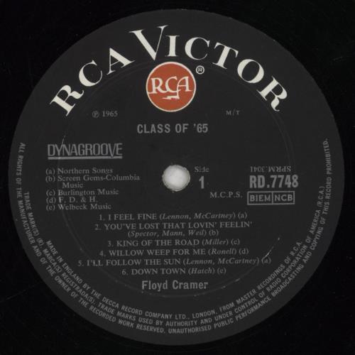 Floyd Cramer Class Of '65 vinyl LP album (LP record) UK FMRLPCL851718