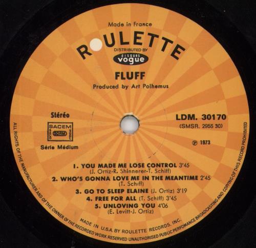 Fluff (70S) Fluff vinyl LP album (LP record) French 5M1LPFL806492