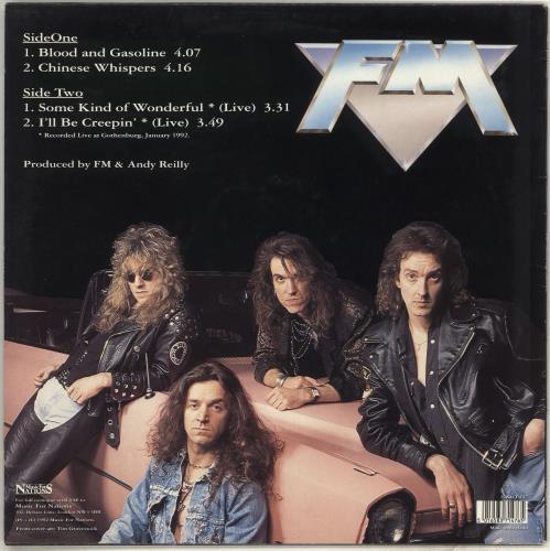 FM Blood And Gasoline 12" vinyl single (12 inch record / Maxi-single) UK F-M12BL718138
