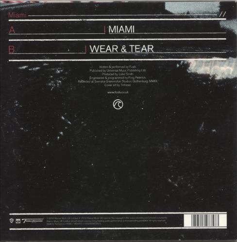 Foals Miami 7" vinyl single (7 inch record / 45) UK FOA07MI512350