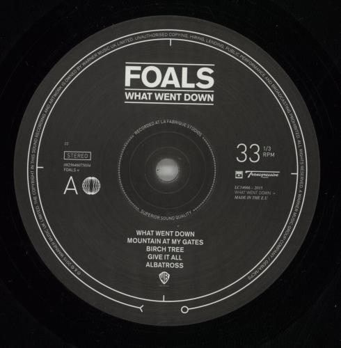 Foals What Went Down - 180gram Vinyl vinyl LP album (LP record) UK FOALPWH864443