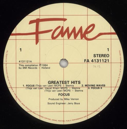 Focus Greatest Hits Of Focus vinyl LP album (LP record) UK FOCLPGR405233