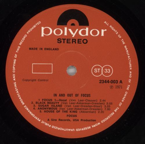 Focus In And Out Of Focus - 1st - Purple vinyl LP album (LP record) UK FOCLPIN513430