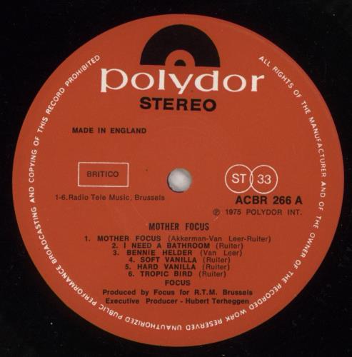 Focus Mother Focus vinyl LP album (LP record) UK FOCLPMO689010